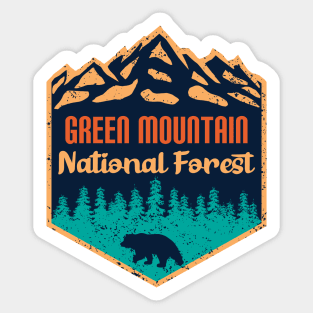 Green mountain national forest Sticker